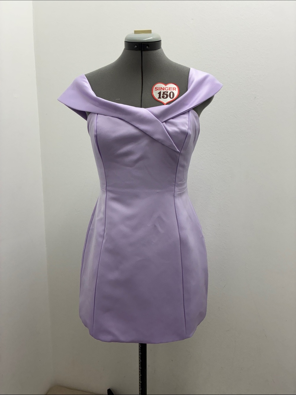 Hello Molly Lavender Off the Shoulder Cocktail Dress